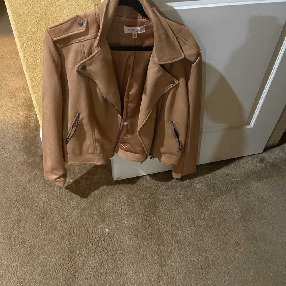 Philosophy Tan Leather Jacket